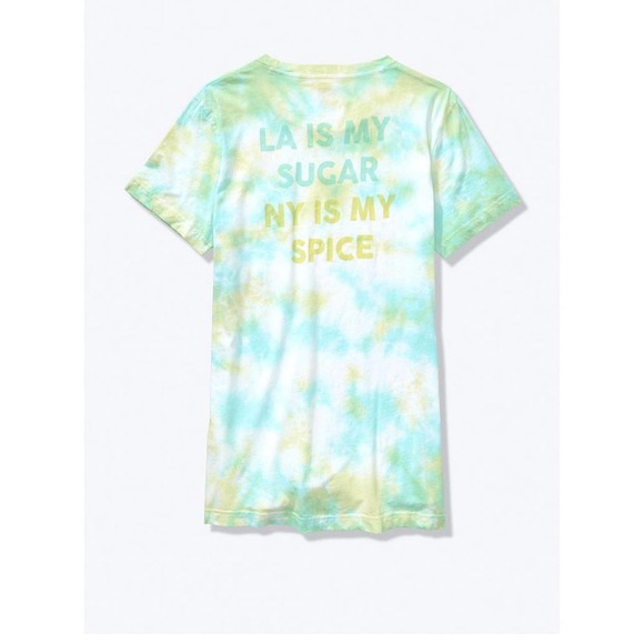 NIP VS PINK Campus Tee Green Tie Dye - Picture 3 of 5